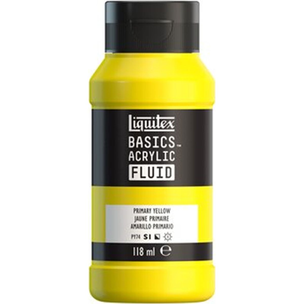 Liquitex - Basics Fluid Akrylmaling - Primary Yellow 118 Ml