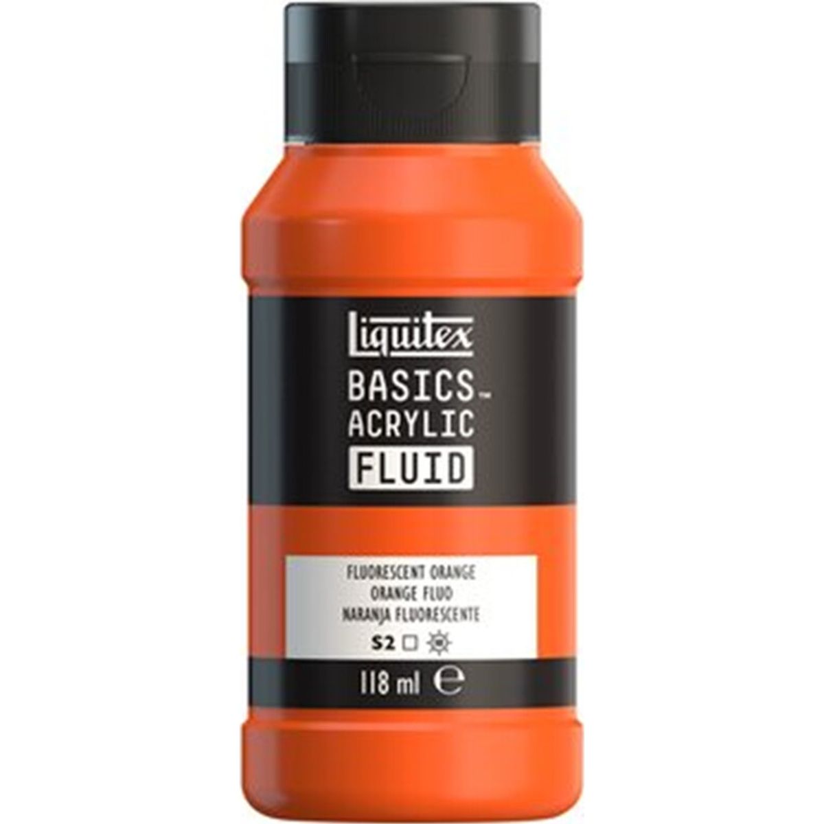 Liquitex - Basics Fluid Akrylmaling - Fluorescent Orange 118 Ml