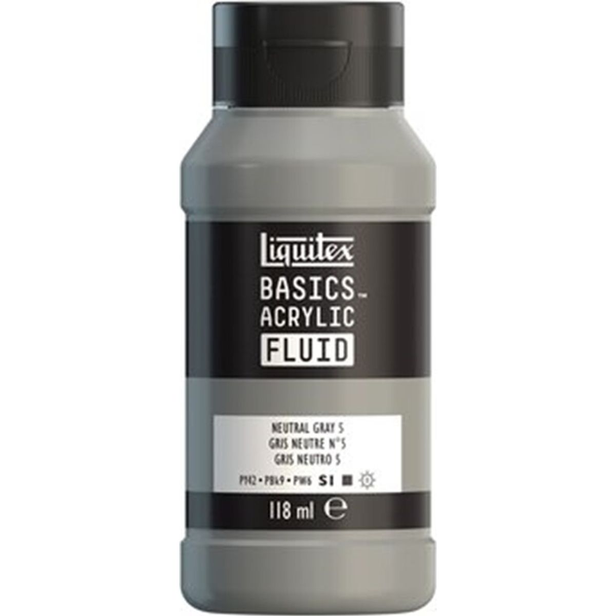 Liquitex - Basics Fluid Akrylmaling - Neutral Grey 5 118 Ml