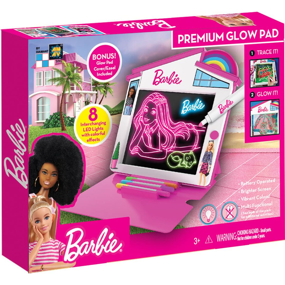 Barbie - Tegnetavle Til Børn - Dreamhouse Premium Glow Pad