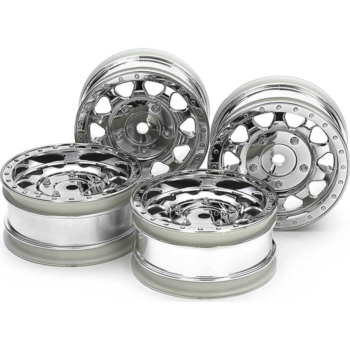 Bbx Chrome Plated Wheels (26mm Width, Offset +2mm) - 51715 - Tamiya