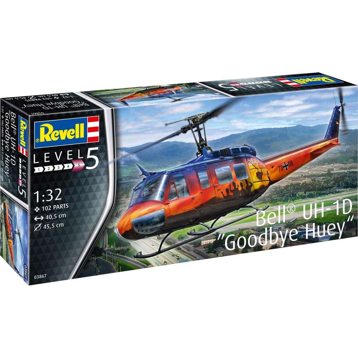 Revell - Bell Uh-1d Goodbye Huey - Level 5 - 1:32 - 03867