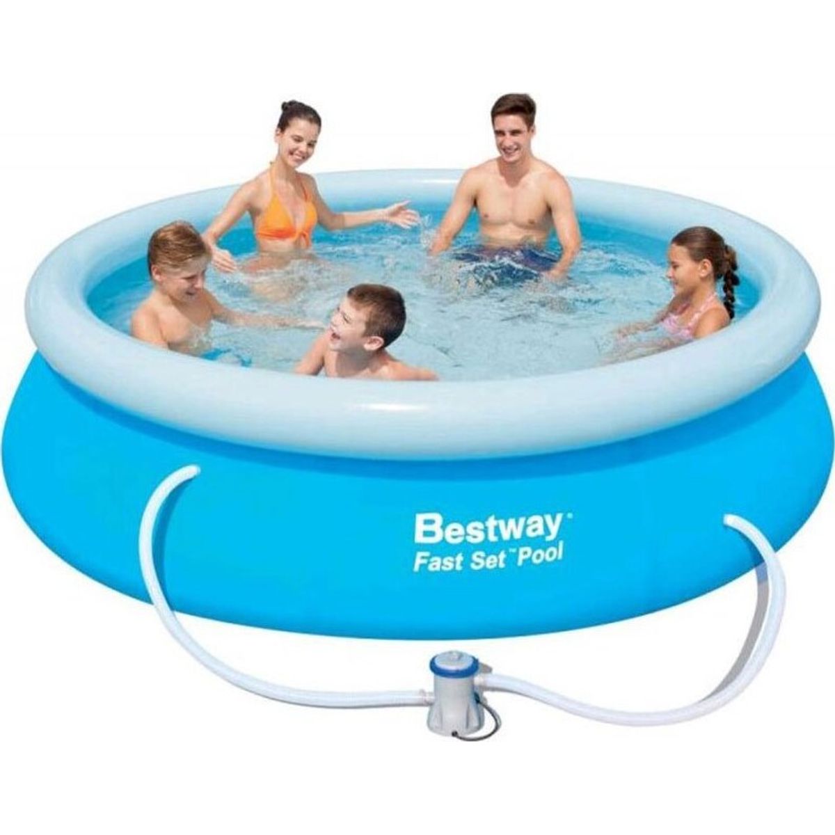 Stort Badebassin / Pool Til Haven Med Pumpe - Bestway - 3638 L