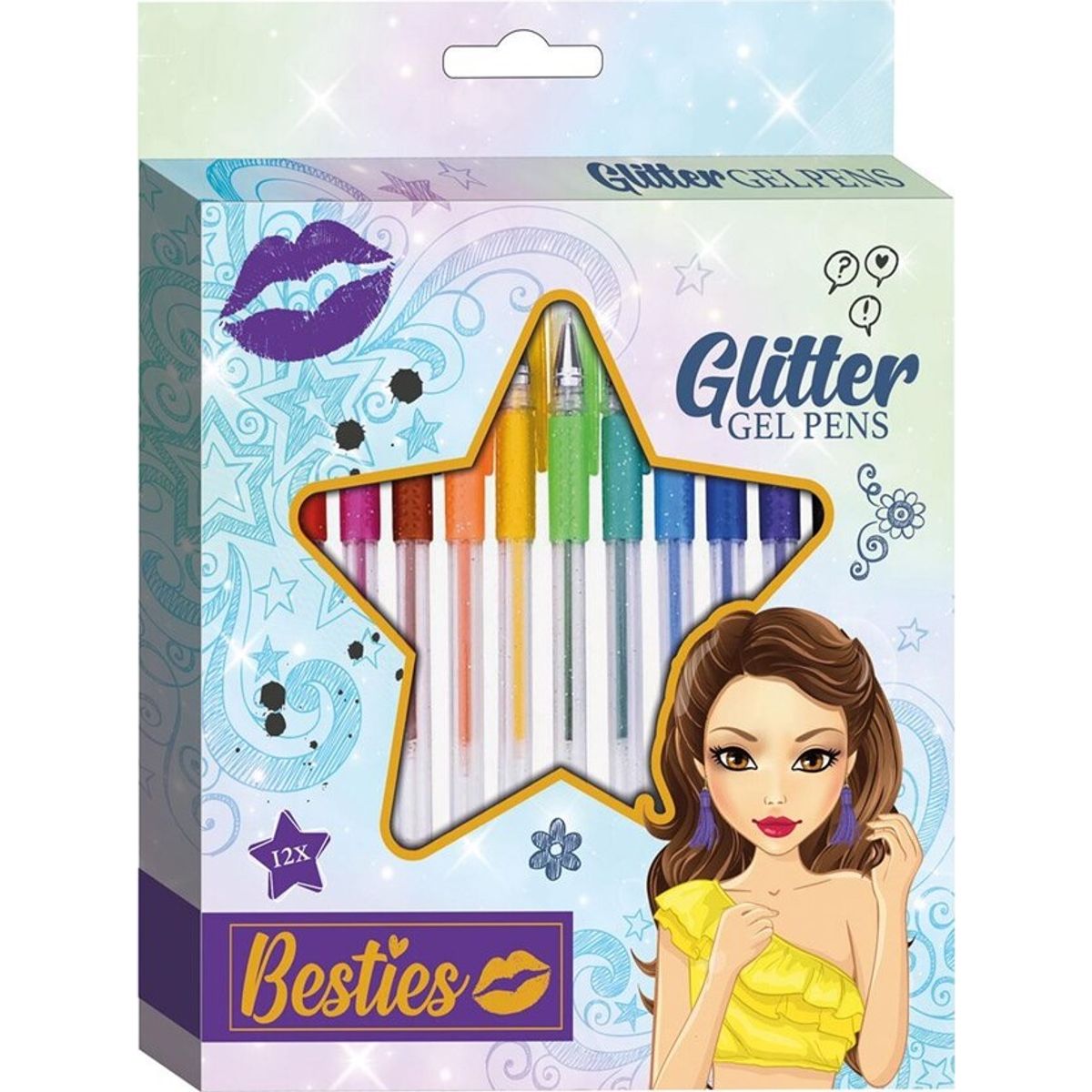 Besties Gelpen M/glimmer 12stk