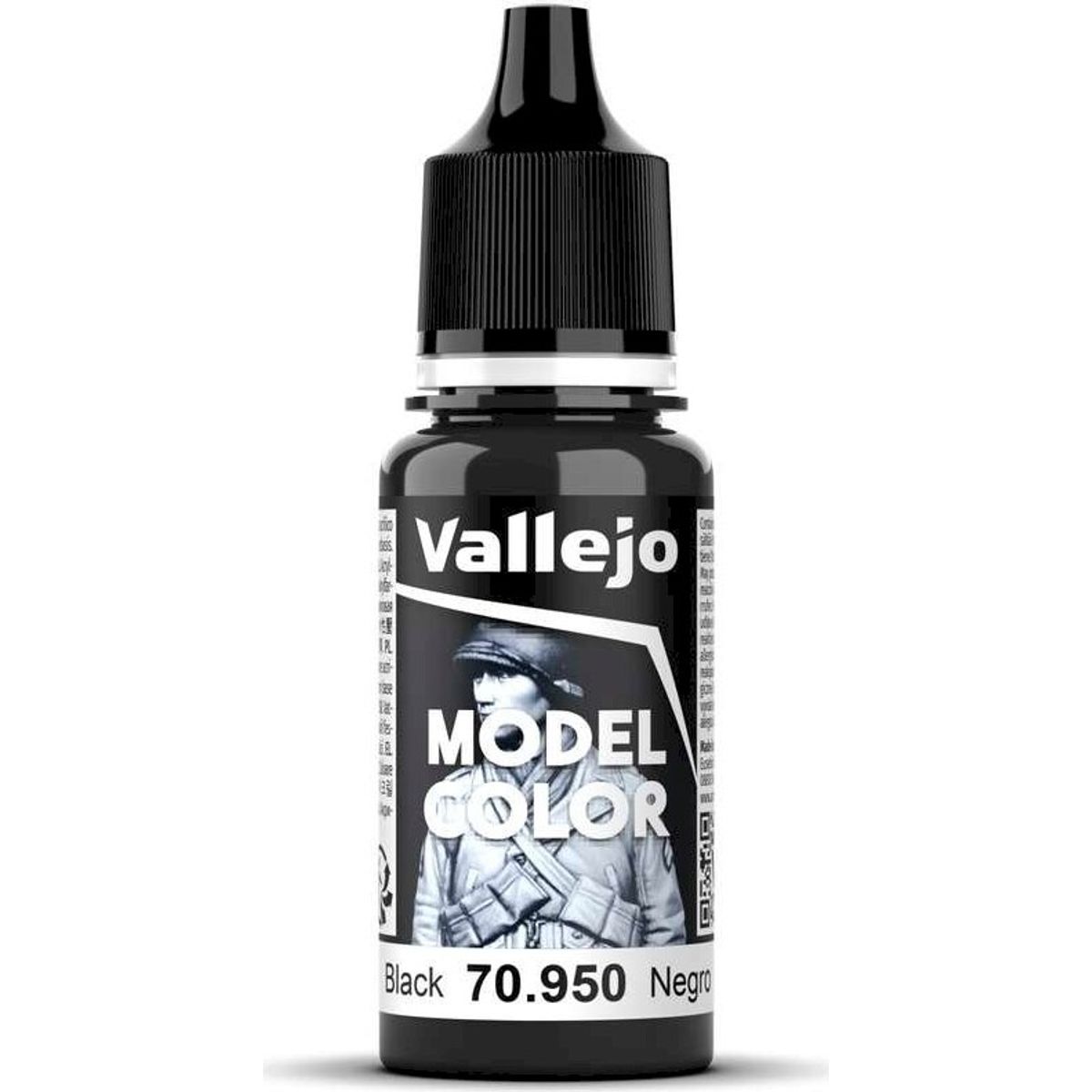 Vallejo - Model Color - Black Mat - 17-18 Ml - 70950