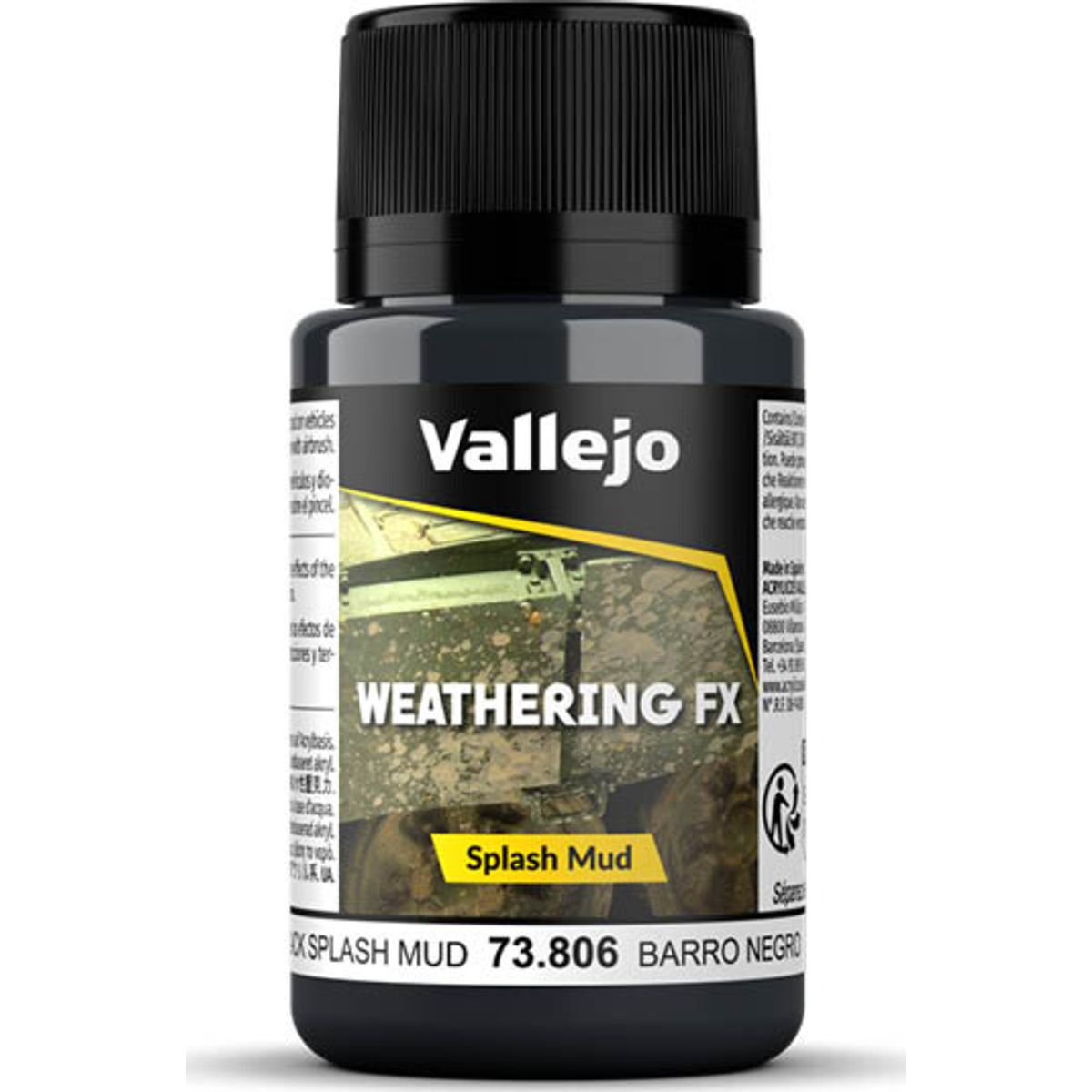 Vallejo - Splash Mud - Black 40 Ml