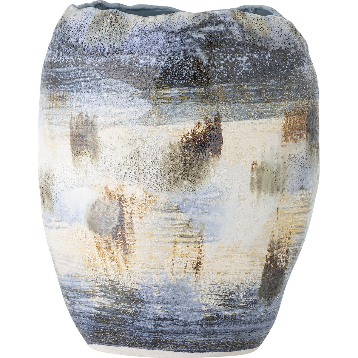 Bloomingville - Nienna Vase - Blå - Stentøj Keramik - H 31 Cm