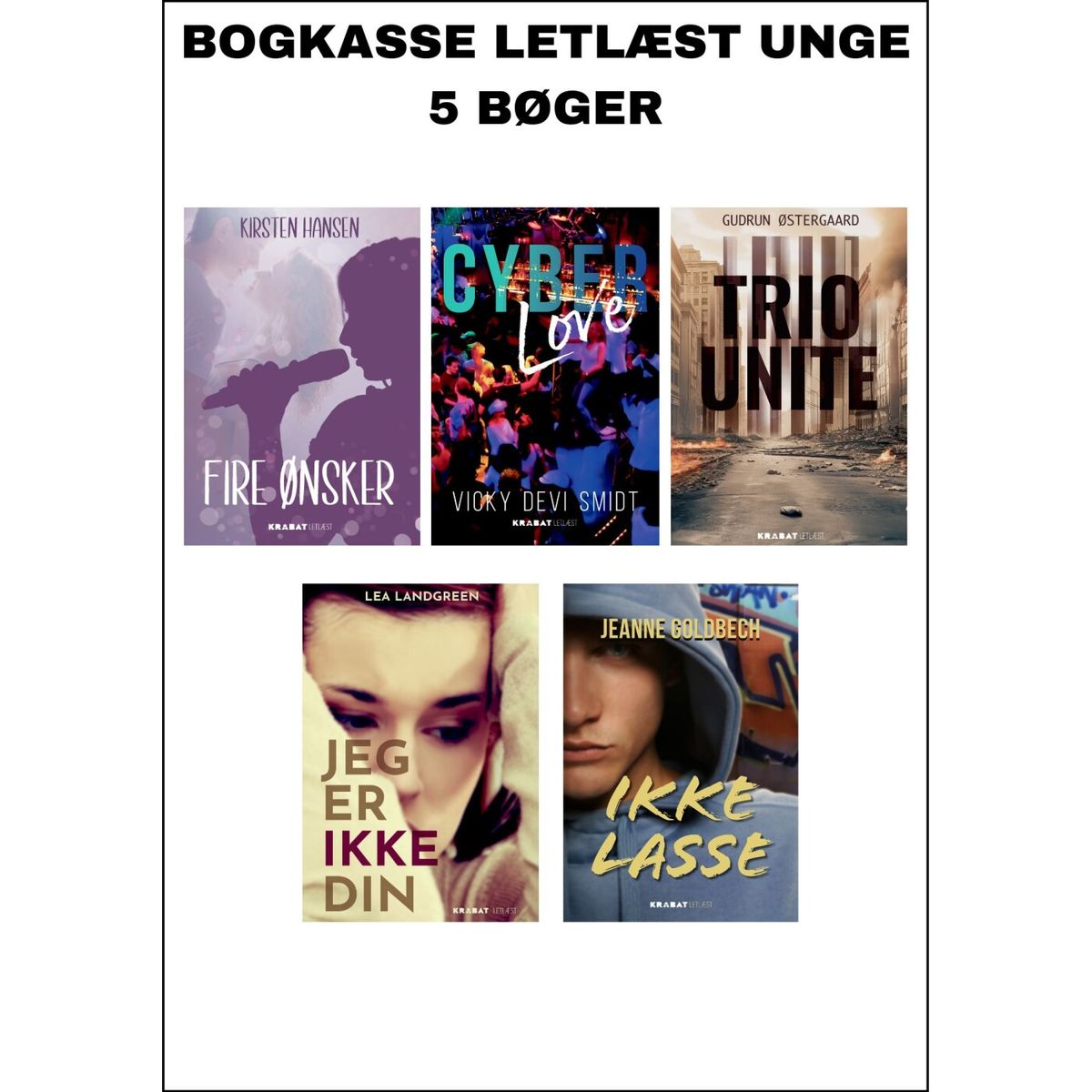 Bogkasse Med 5 Letlæst Bøger For Uge - Bogkasse - Bog