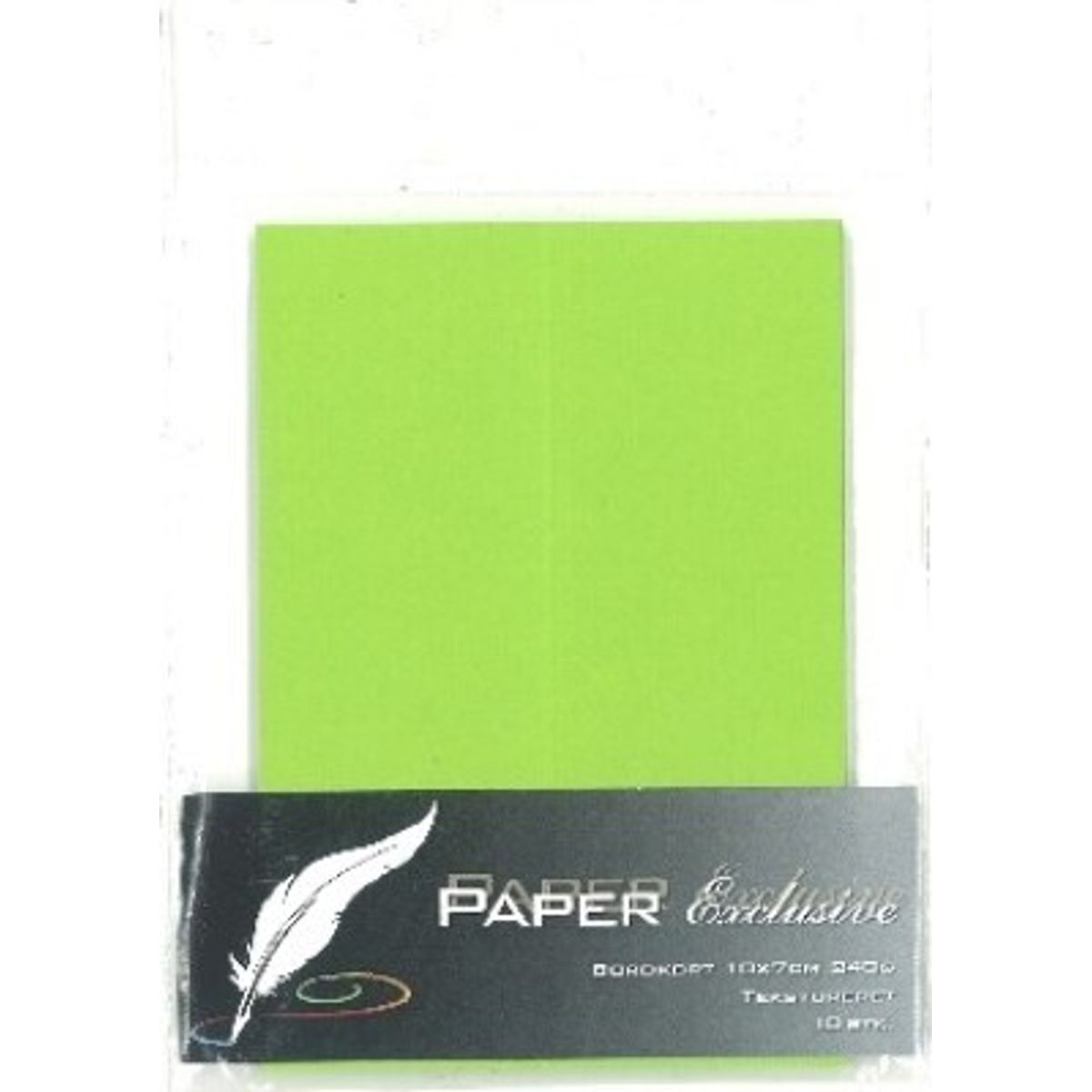 Bordkort - Blanke - Lime Tekstureret - 10x7 Cm - 10 Stk.