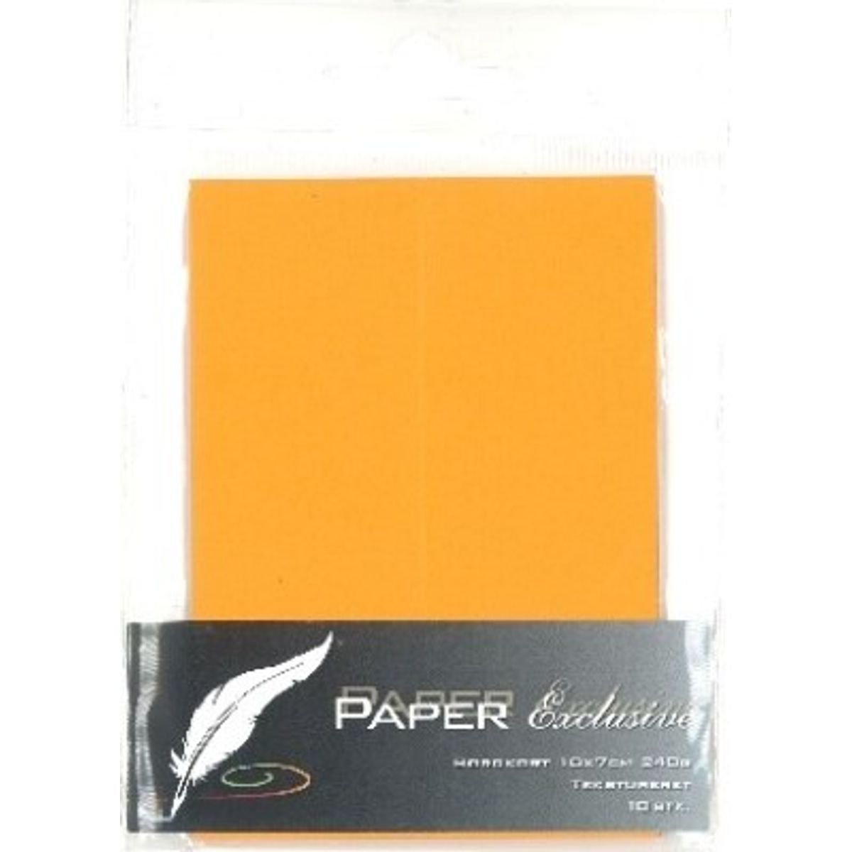 Bordkort - Blanke - Orange Tekstureret - 10x7 Cm - 10 Stk.