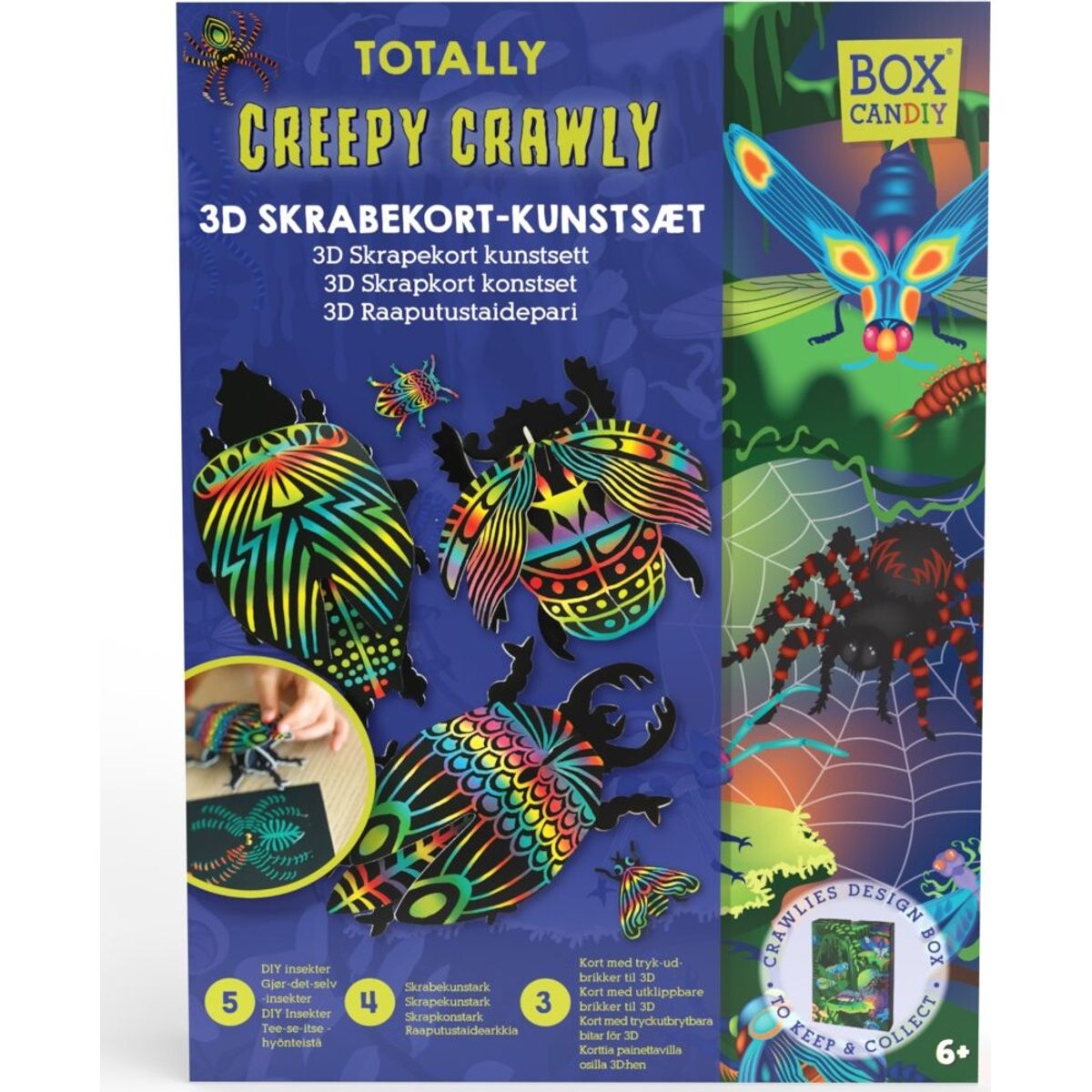 Box Candiy - Totally Creepy Crawly Scratch Art 3d - (bc-1938)