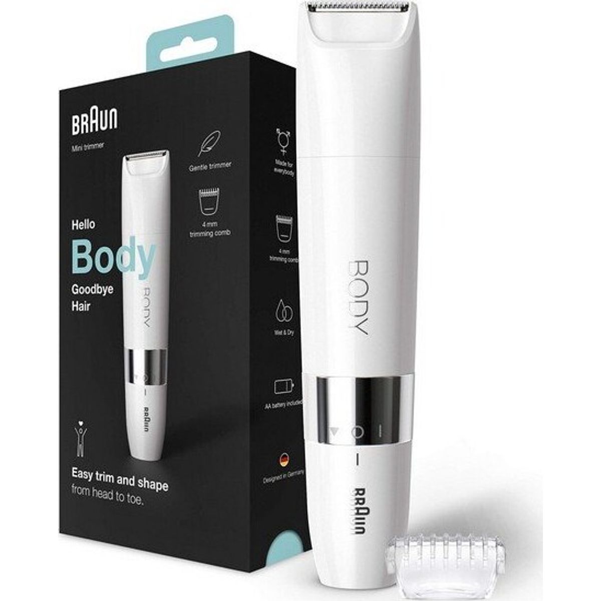 Braun Bs1000 - Body Mini Trimmer - Hvid