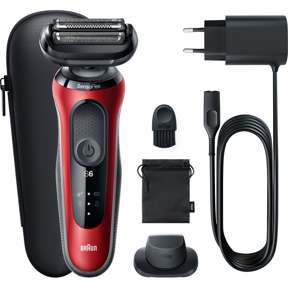 Braun - Shaver 61-r1200s Red Euro