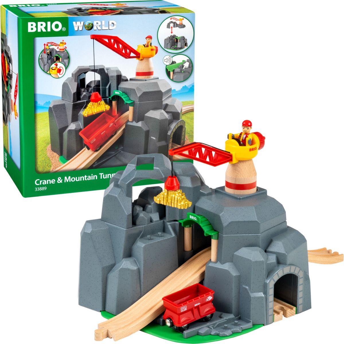 Brio - Kran Og Bjergtunnel - 33889