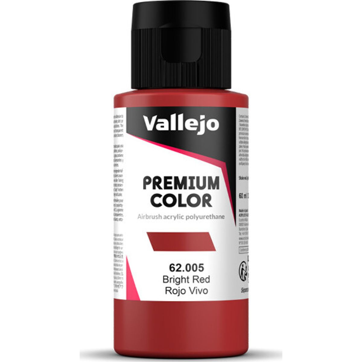 Vallejo - Premium Airbrush Maling - Bright Red 60 Ml