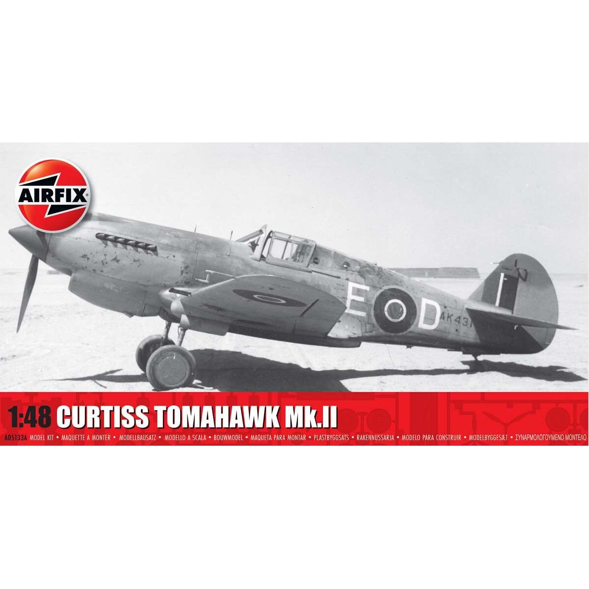 Airfix - Curtiss Tomahawk Mk.ii Fly Byggesæt - 1:48 - A05133a