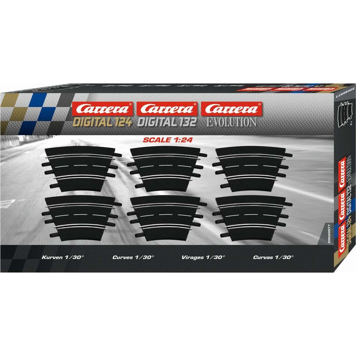 Carrera - Curve Sving - 1/30° - 6 Dele - 1:32-1:24 - Analog - 20020577