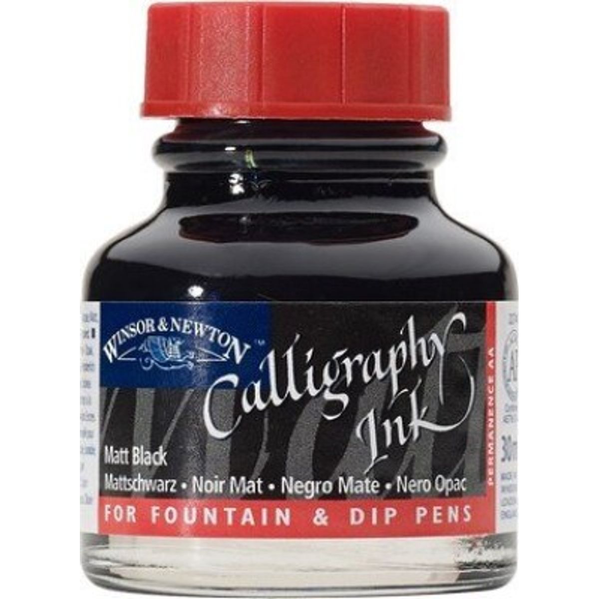 Winsor & Newton - Calligraphy Ink - Blæk - Sort Mat 30 Ml