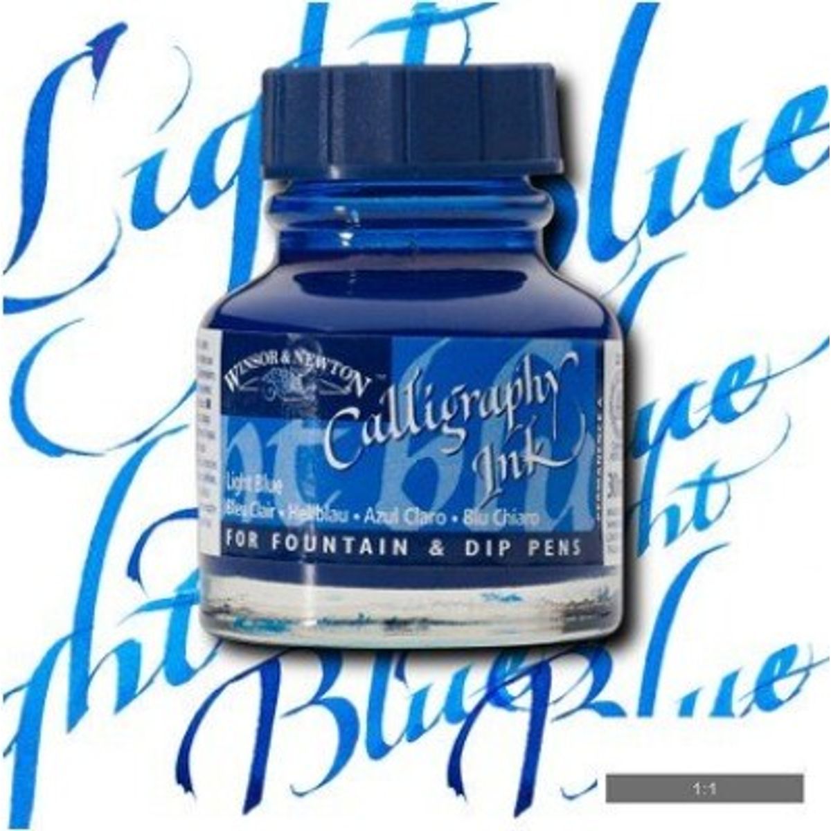 Winsor & Newton - Calligraphy Ink - Blæk - Light Blue 30 Ml