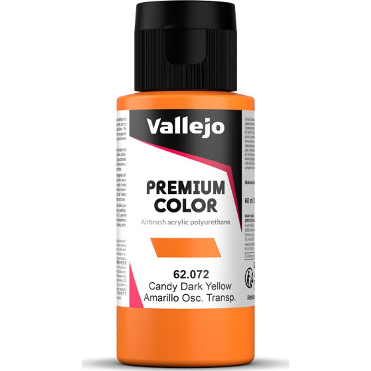 Vallejo - Premium Airbrush Maling - Candy Dark Yellow 60 Ml