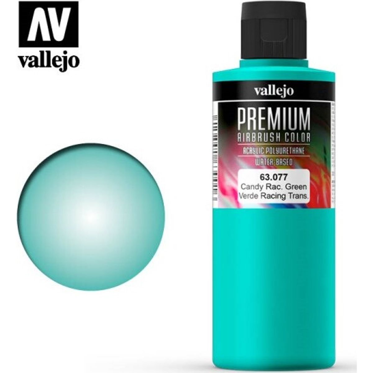 Vallejo - Premium Airbrush Maling - Candy Racing Green 200 Ml