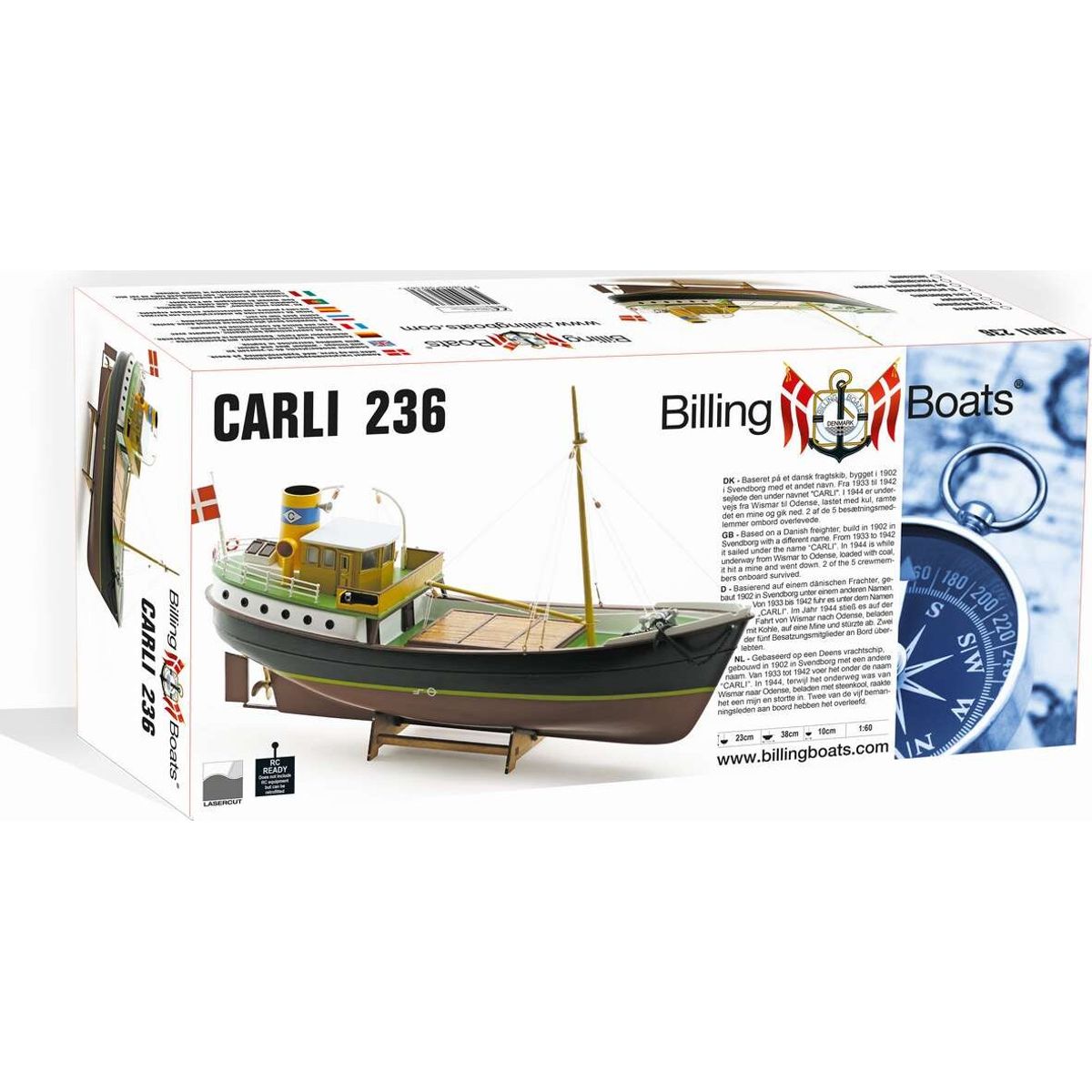 Billing Boats - Carli 236 Model Skib Byggesæt - 1:60 - Bb236