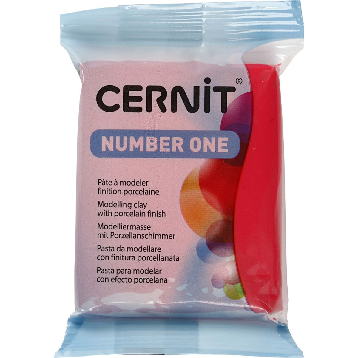 Cernit - Ler - Number One - Rød - 400 - 56 G