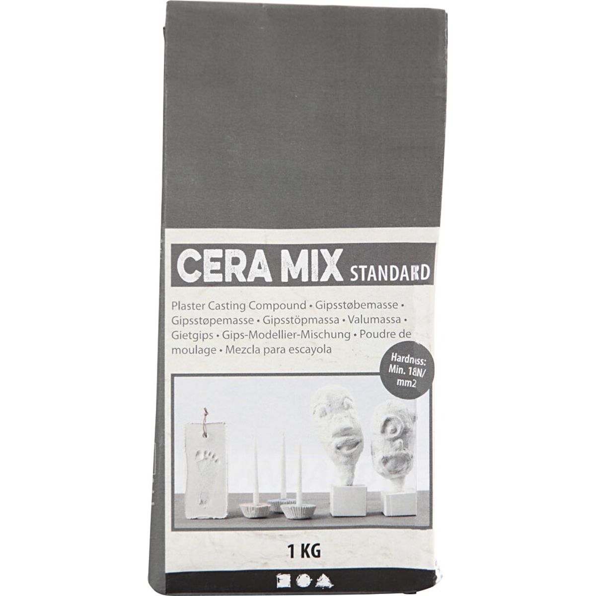 Cera-mix Standard Modelgips - Lys Grå - 1 Kg