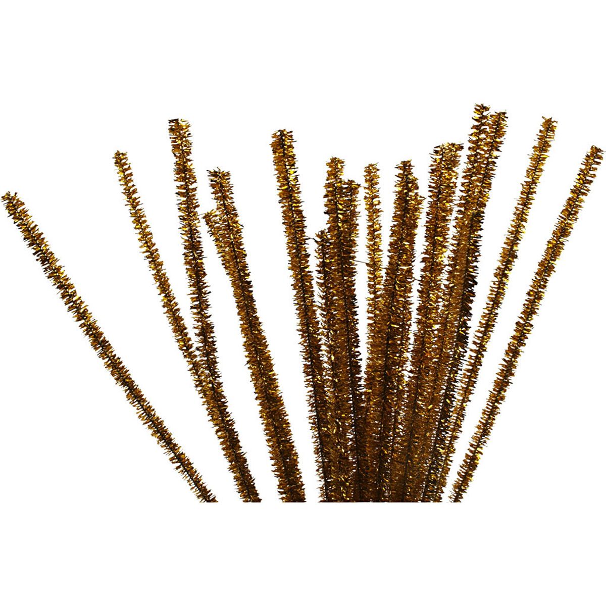 Piberensere - L 30 Cm - B 6 Mm - Glitter - Guld - 24 Stk.