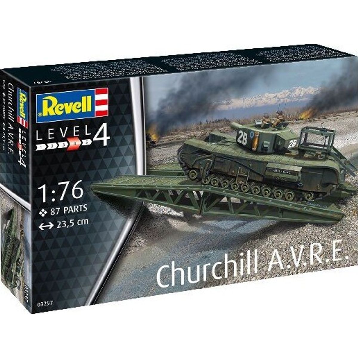 Revell - Churchill A.v.r.e. Tank Byggesæt - 1:76 - Level 4 - 03297