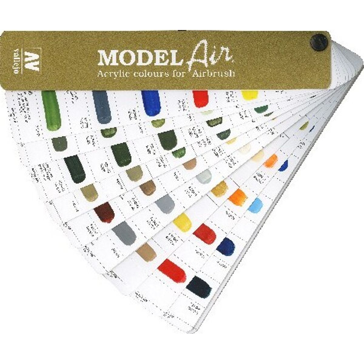 Vallejo - Model Air Color Chart - Farvekort - A4 - Cc971