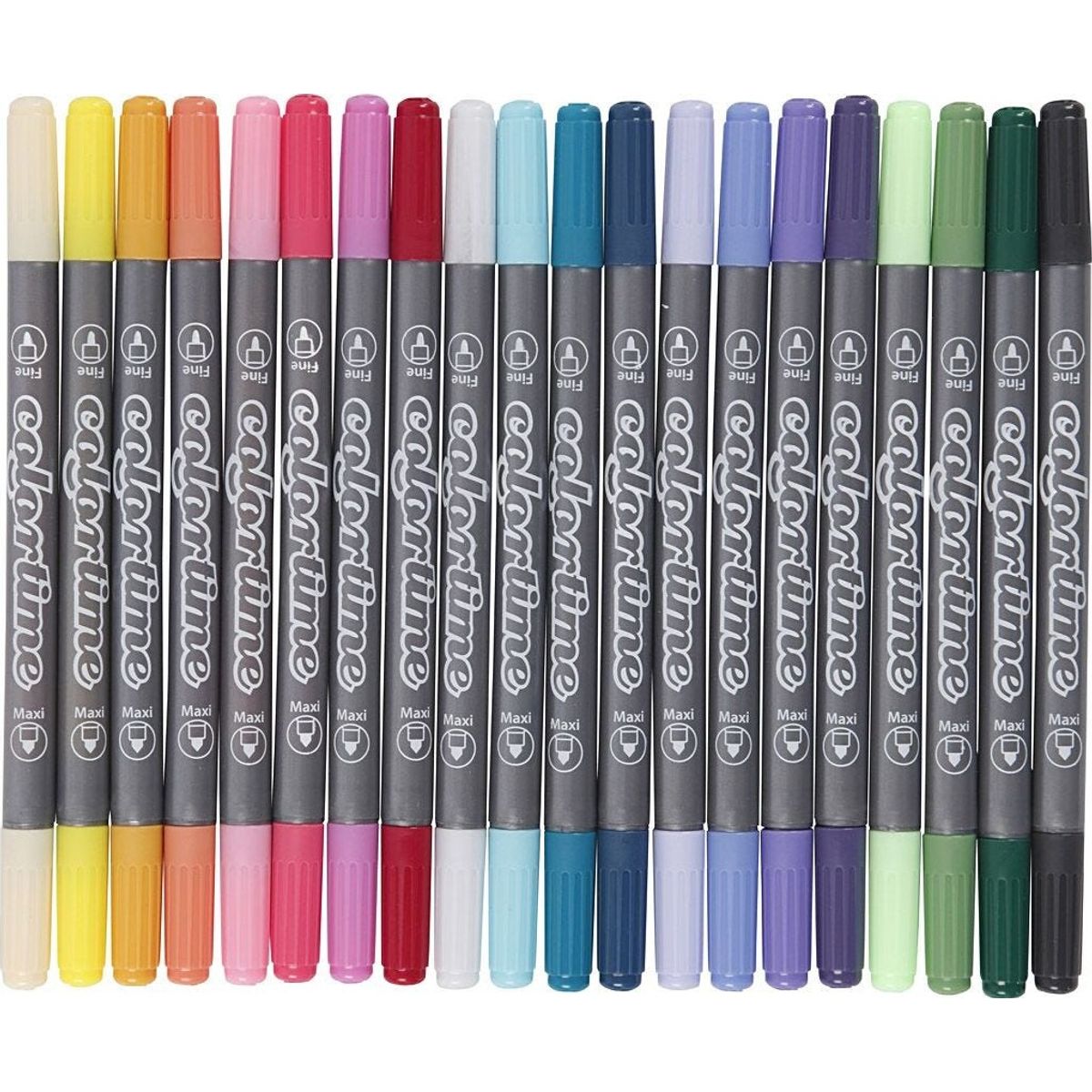 Dobbelt Tusser - Colortime - 20 Farver