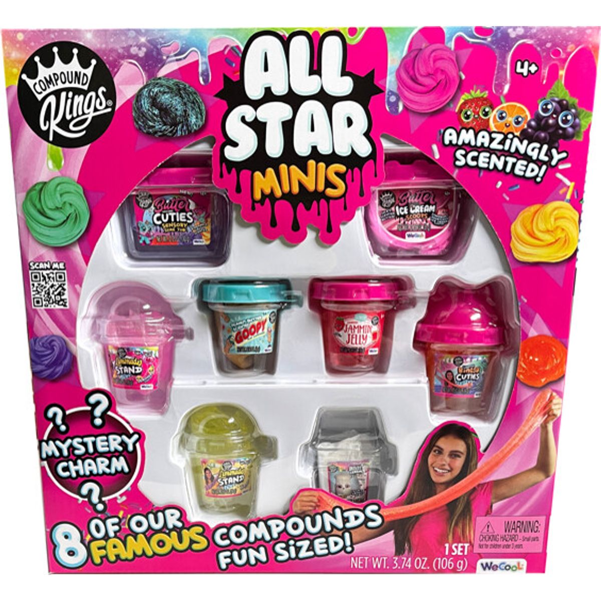 Compound Kings - All Star Minis Slim Med Duft Legetøj - 8-pak