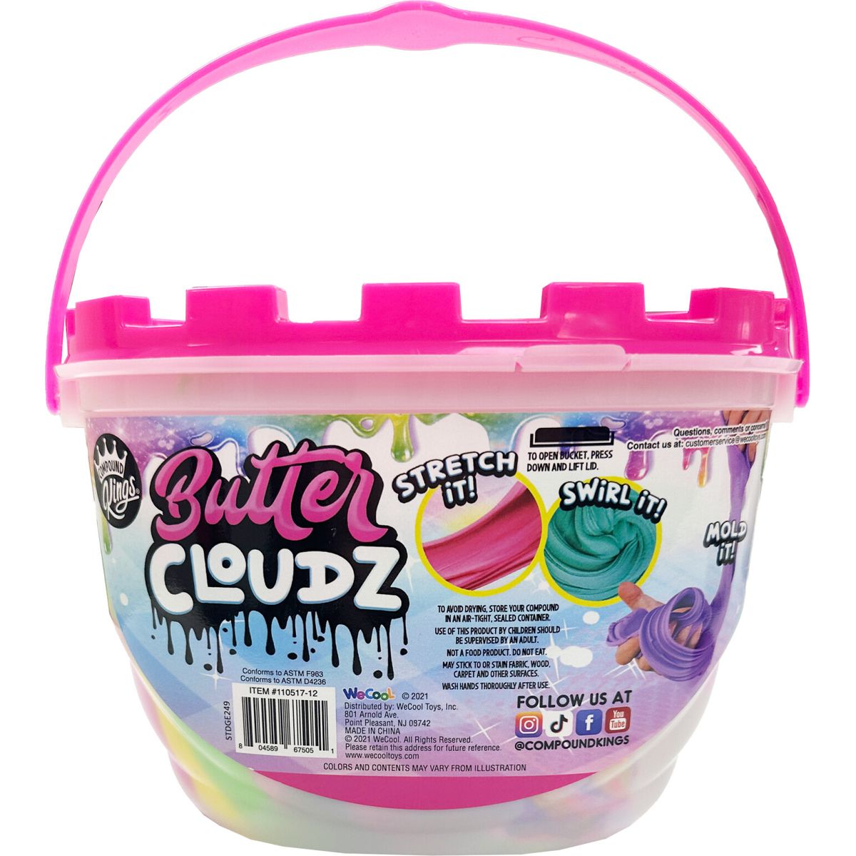 Compound Kings - Butter Cloudz Slim Med Duft - Regnbue - 380 G