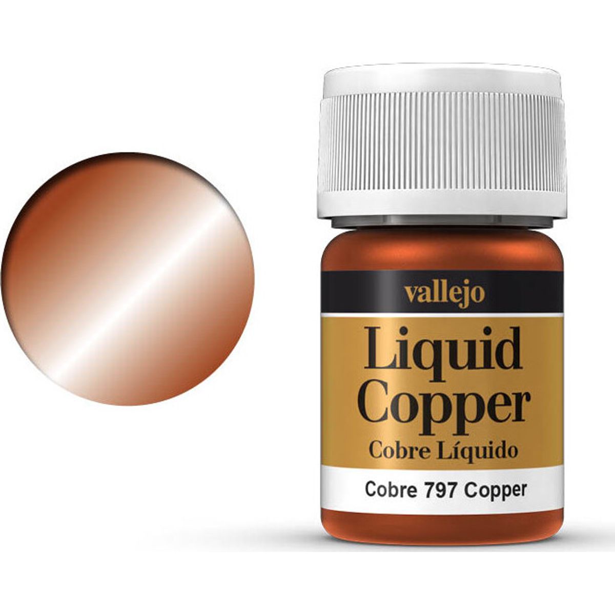 Vallejo - Liquid Copper Metallic - Copper 35 Ml - 70797