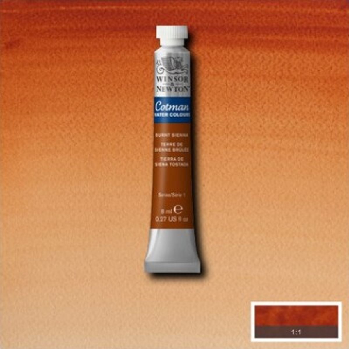 Winsor & Newton - Cotman Watercolour - 8 Ml - Brændt Sienna Brun