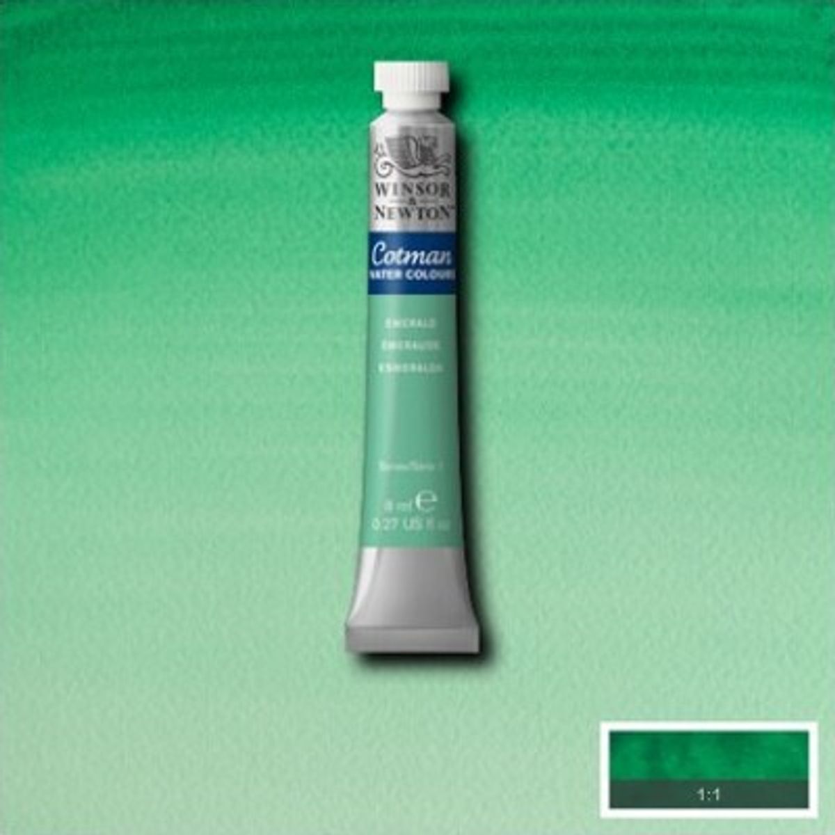 Winsor & Newton - Cotman Watercolour - 8 Ml - Emerald Grøn