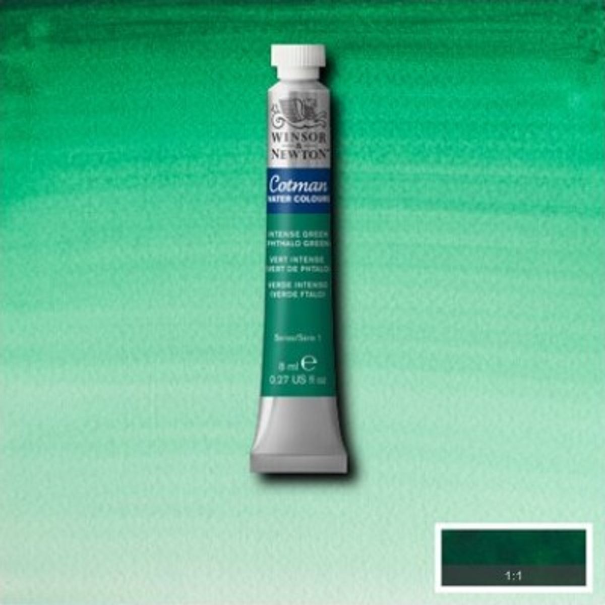 Winsor & Newton - Cotman Watercolour - 8 Ml - Intens Grøn