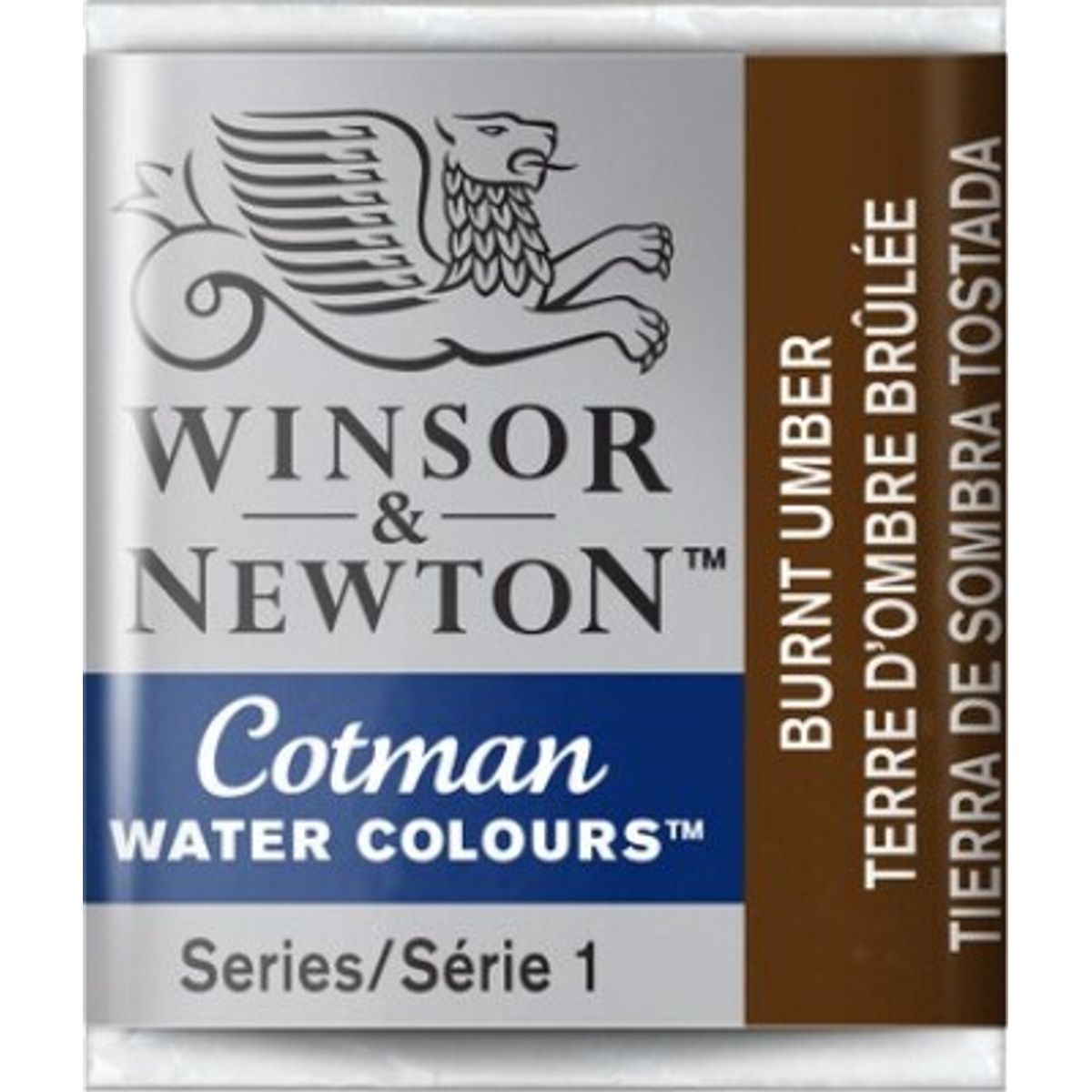 Winsor & Newton - Cotman Water Colours - 1/2 Pan Burnt Umber 076