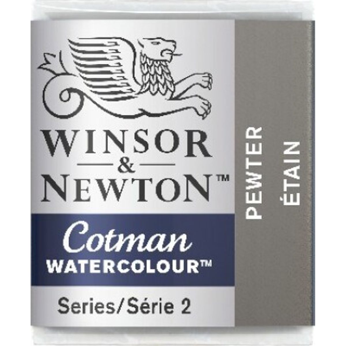 Winsor & Newton - Cotman Watercolour - 1/2 Pan - Tin Grå