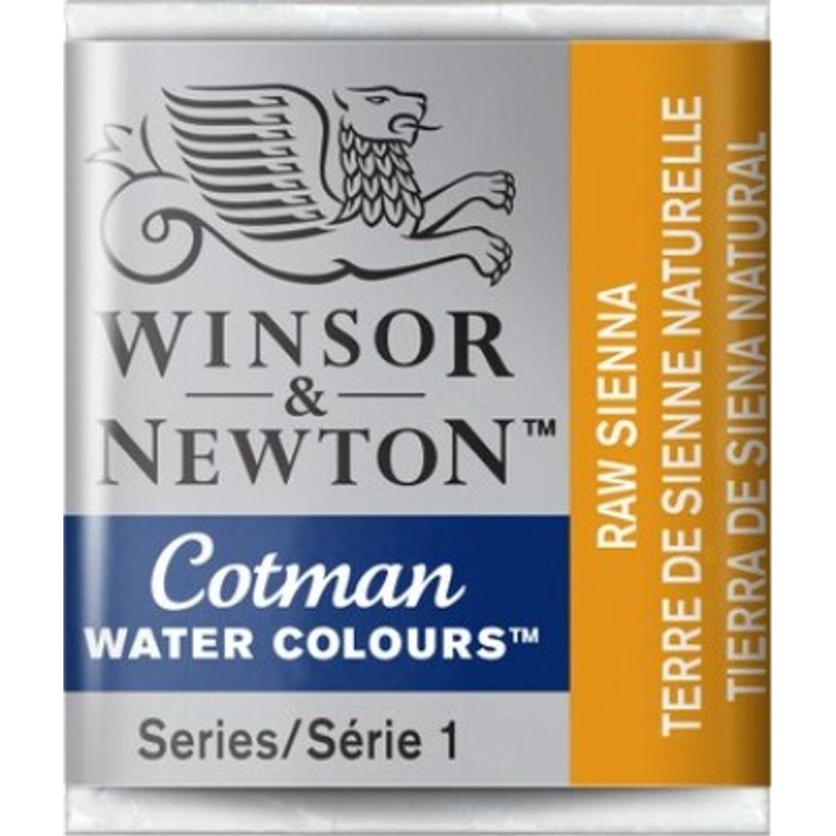 Winsor & Newton - Cotman Watercolour - 1/2 Pan - Rå Sienna Gul