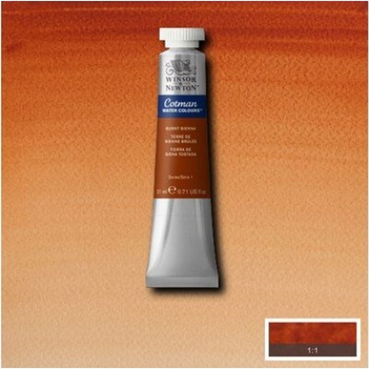 Winsor & Newton - Akvarelfarve - Cotman - Burnt Sienna 21 Ml