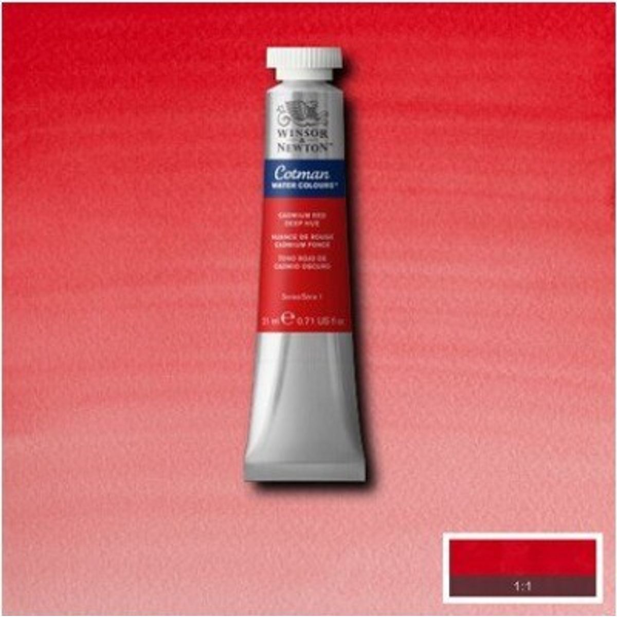 Winsor & Newton - Akvarelfarve - Cotman - Cadmium Red Deep Hue 21 Ml