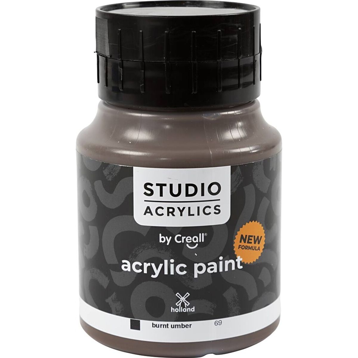 Creall Studio Acrylics - Akrylmaling - Dækkende - Burnt Umber - 500 Ml