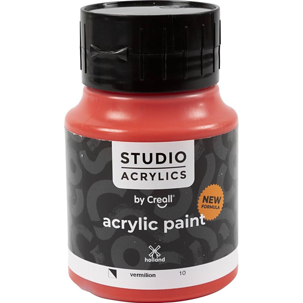 Creall Studio Acrylics - Akrylmaling - Halvdækkende - Vermillion Rød - 500 Ml