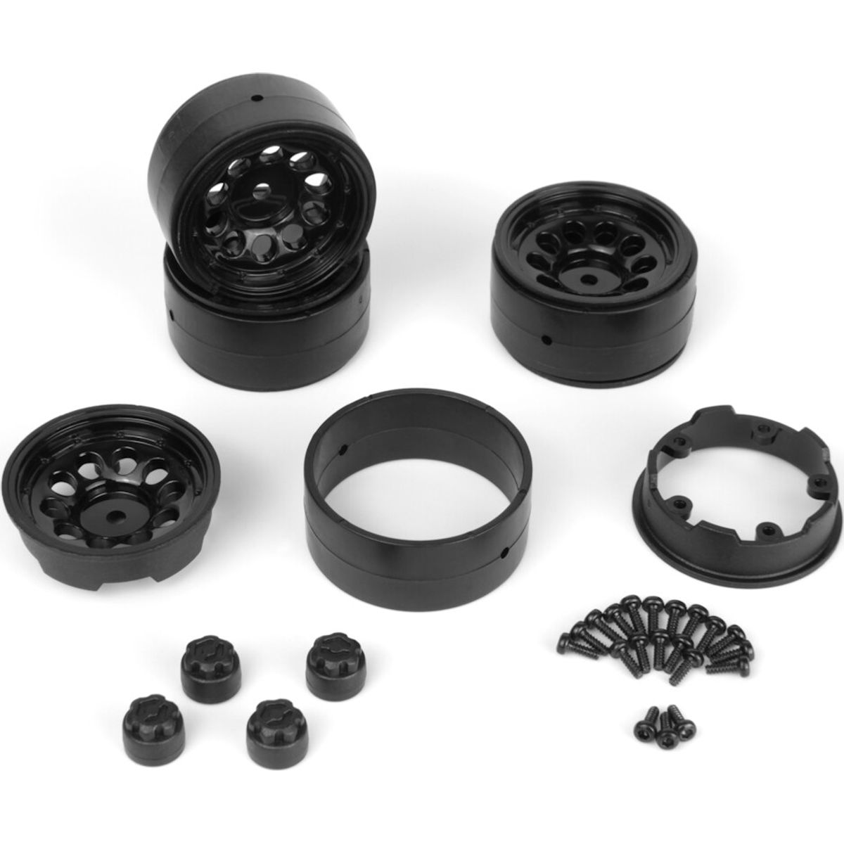 Cs-10 Beadlock Wheel 1.2in (black/4pcs) - Hp160841 - Hpi Racing