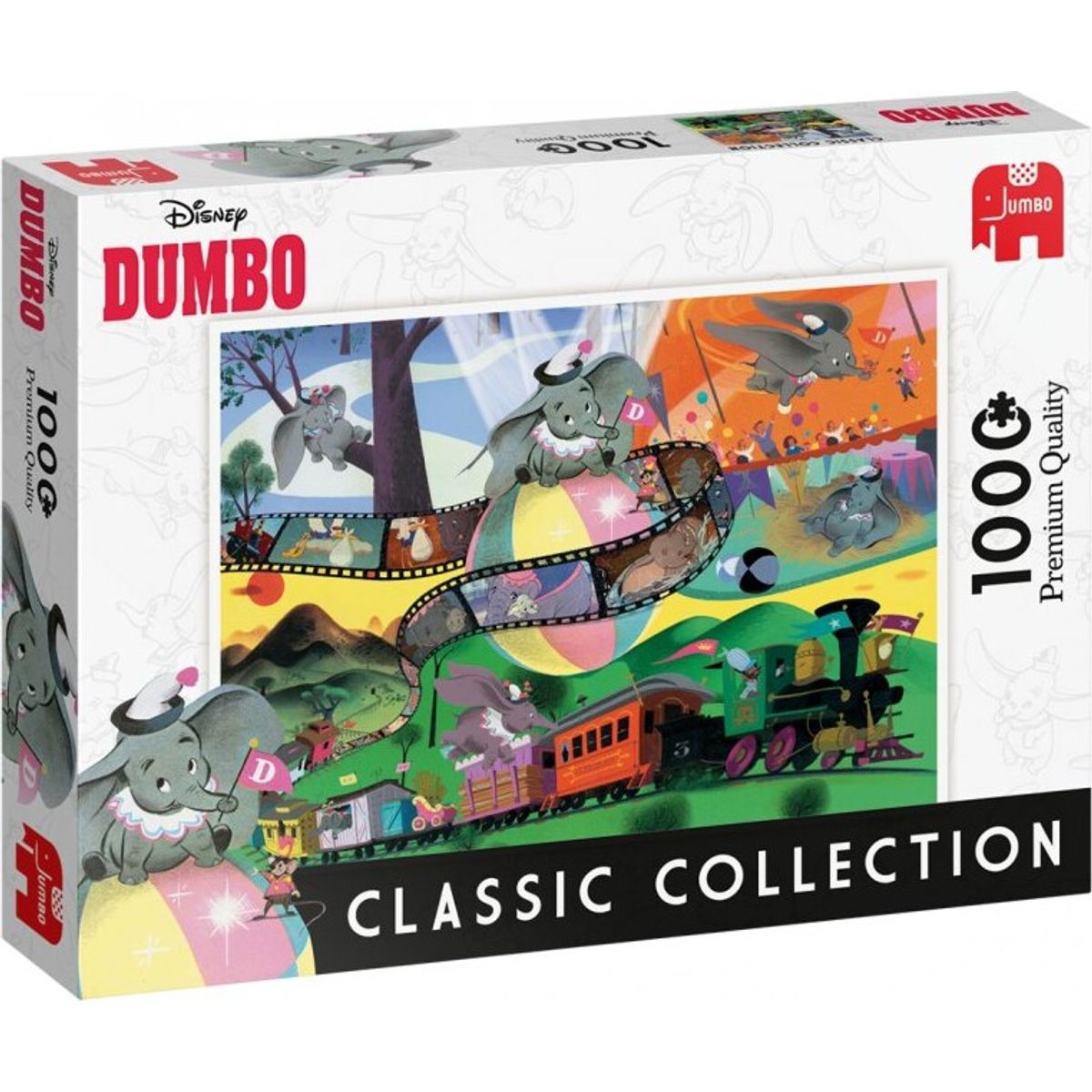 Jumbo - Disney Puslespil Med 1000 Brikker - Dumbo