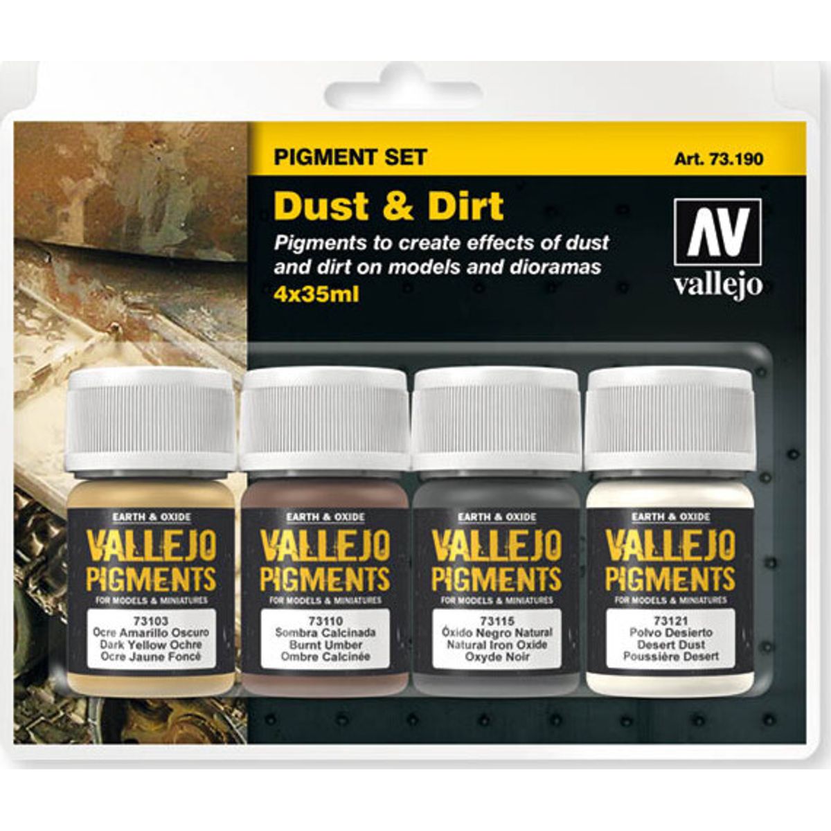 Vallejo - Dust Og Dirt Pigment Set 4x35 Ml - 73190