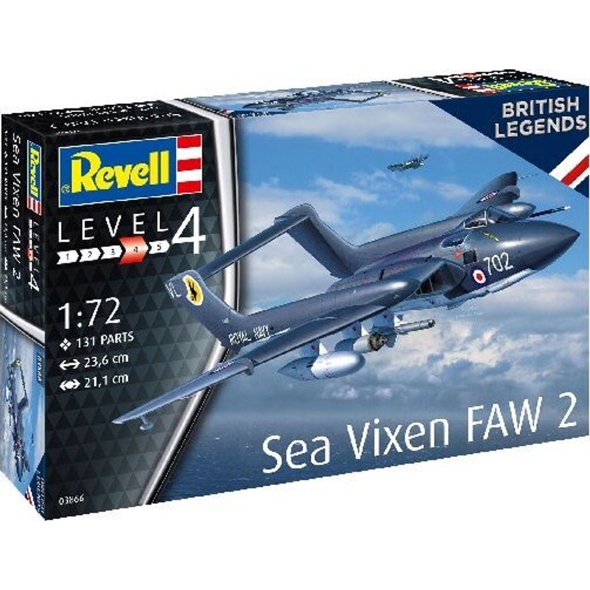 Revell - Sea Vixen Fly Byggesæt - 1:72 - Level 4 - 03866