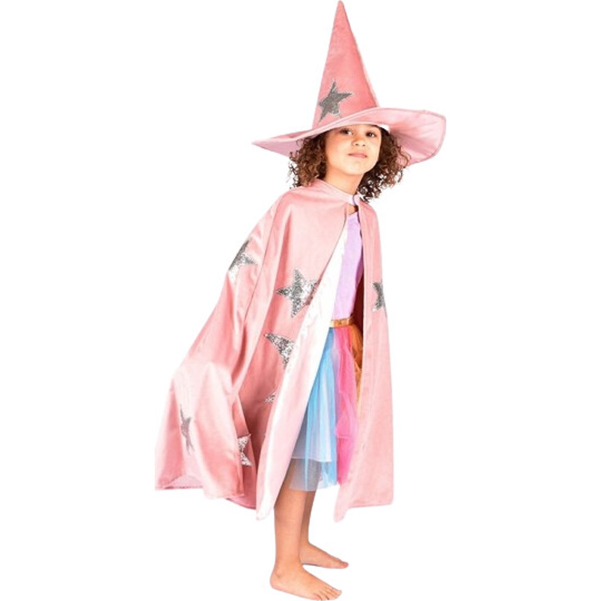 Den Goda Fen - Velvet Cape W. Hat - Dusty Pink (3-8 Years) (f77602)